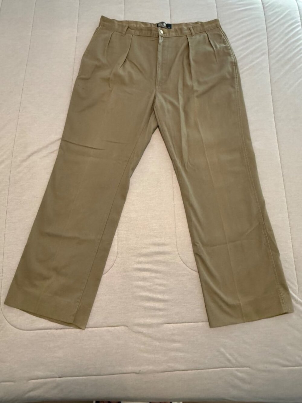 Vintage Polo By Ralph Lauren Mens Pleated Khaki Pants Size 38x34